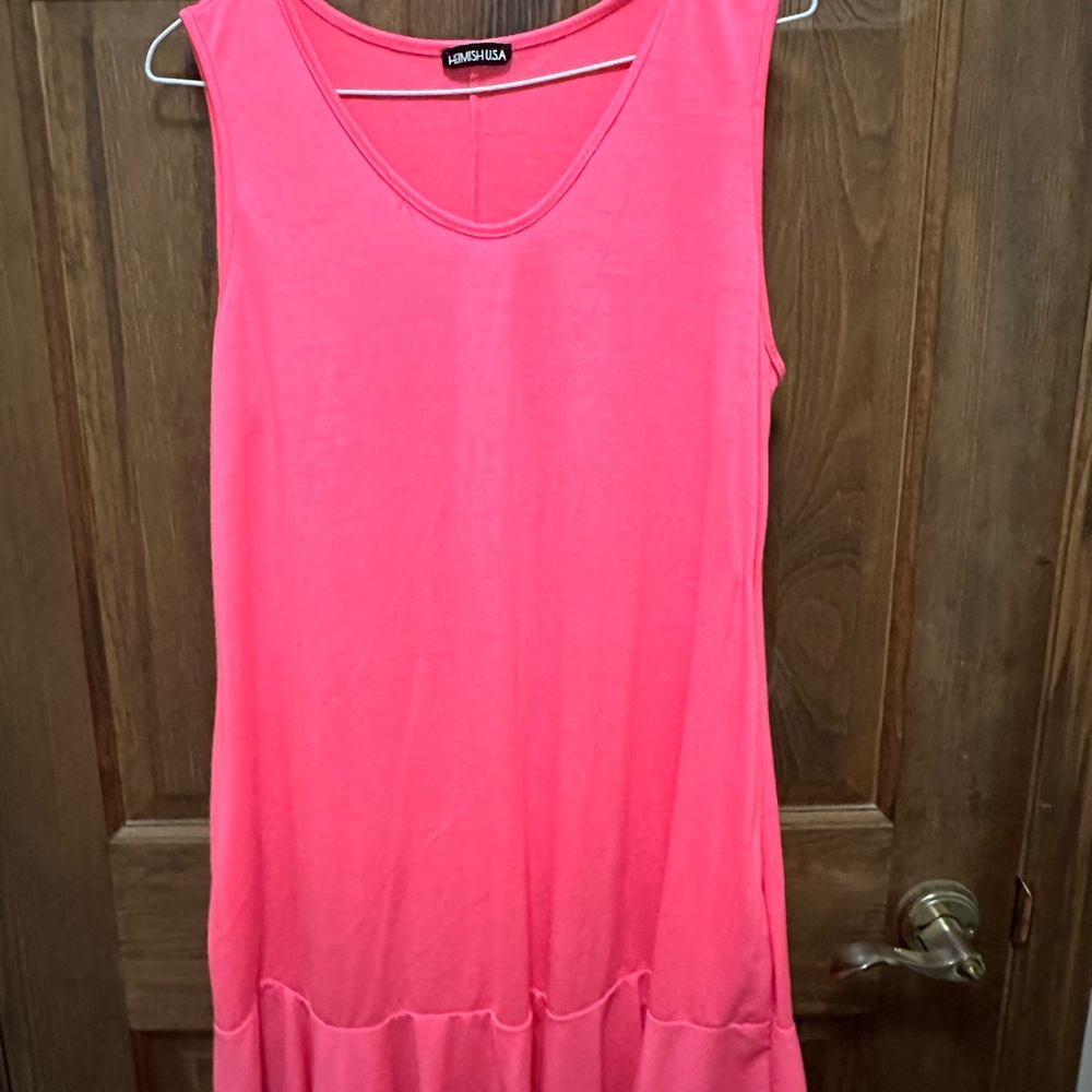 Neon pink dress